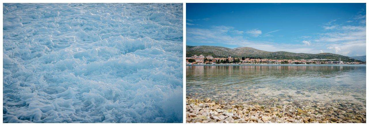 Blaues Meereswasser in Kroatien