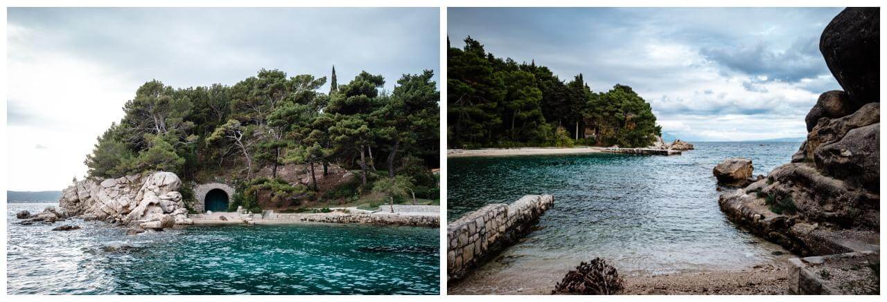 Klippen und Meer in Kroatien