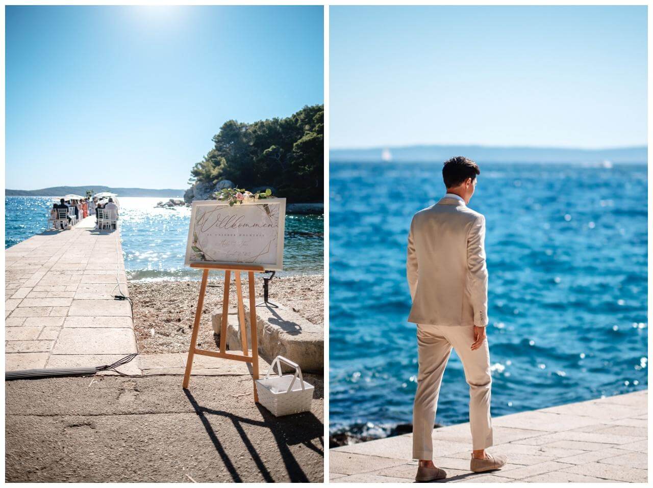 Hochzeit in einer alten Villa in Kroatien am Meer