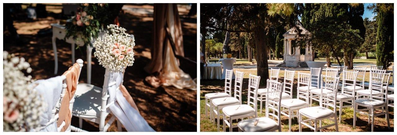 Hochzeitslocation in Kroatien im Park