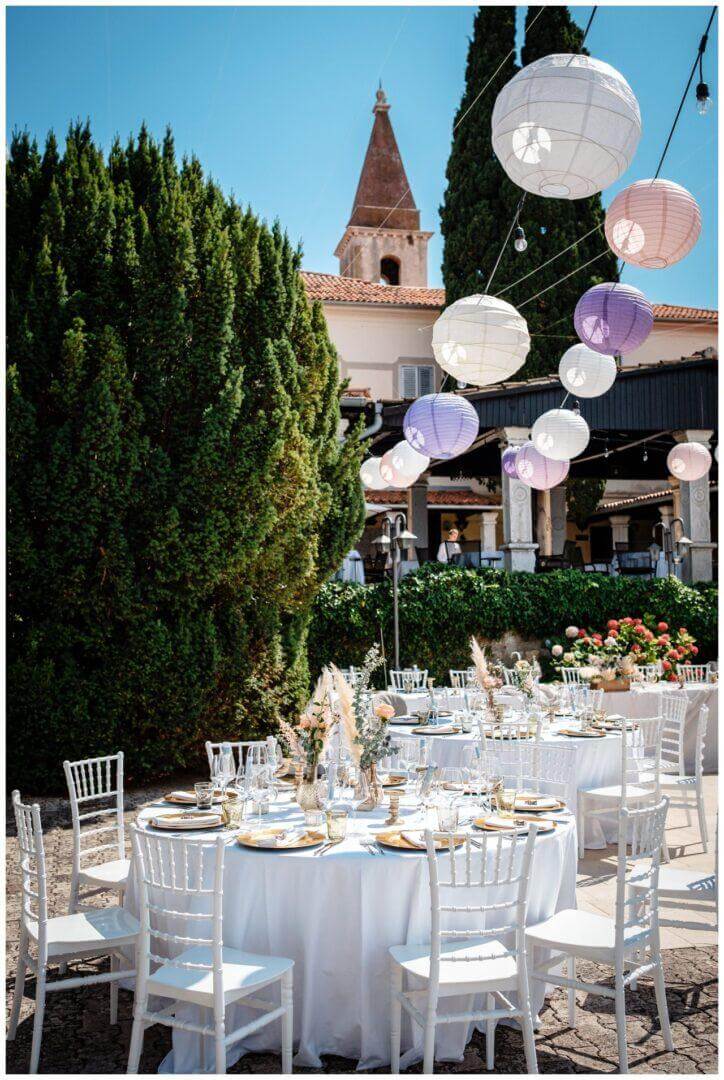 Hochzeit in Rovinj Kroatien mit Boho Hochzeitskonzept geplant von Croatia Love, Hochzeitsplaner in Kroatien