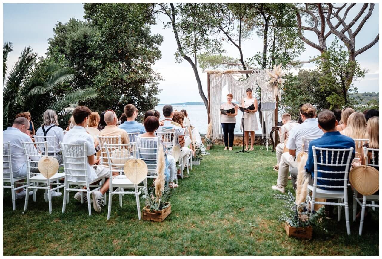 Hochzeit in Rovinj Kroatien mit Boho Hochzeitskonzept geplant von Croatia Love, Hochzeitsplaner in Kroatien