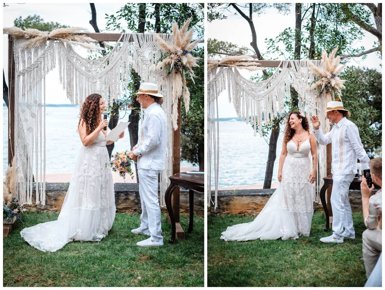 Hochzeit in Rovinj Kroatien mit Boho Hochzeitskonzept geplant von Croatia Love, Hochzeitsplaner in Kroatien