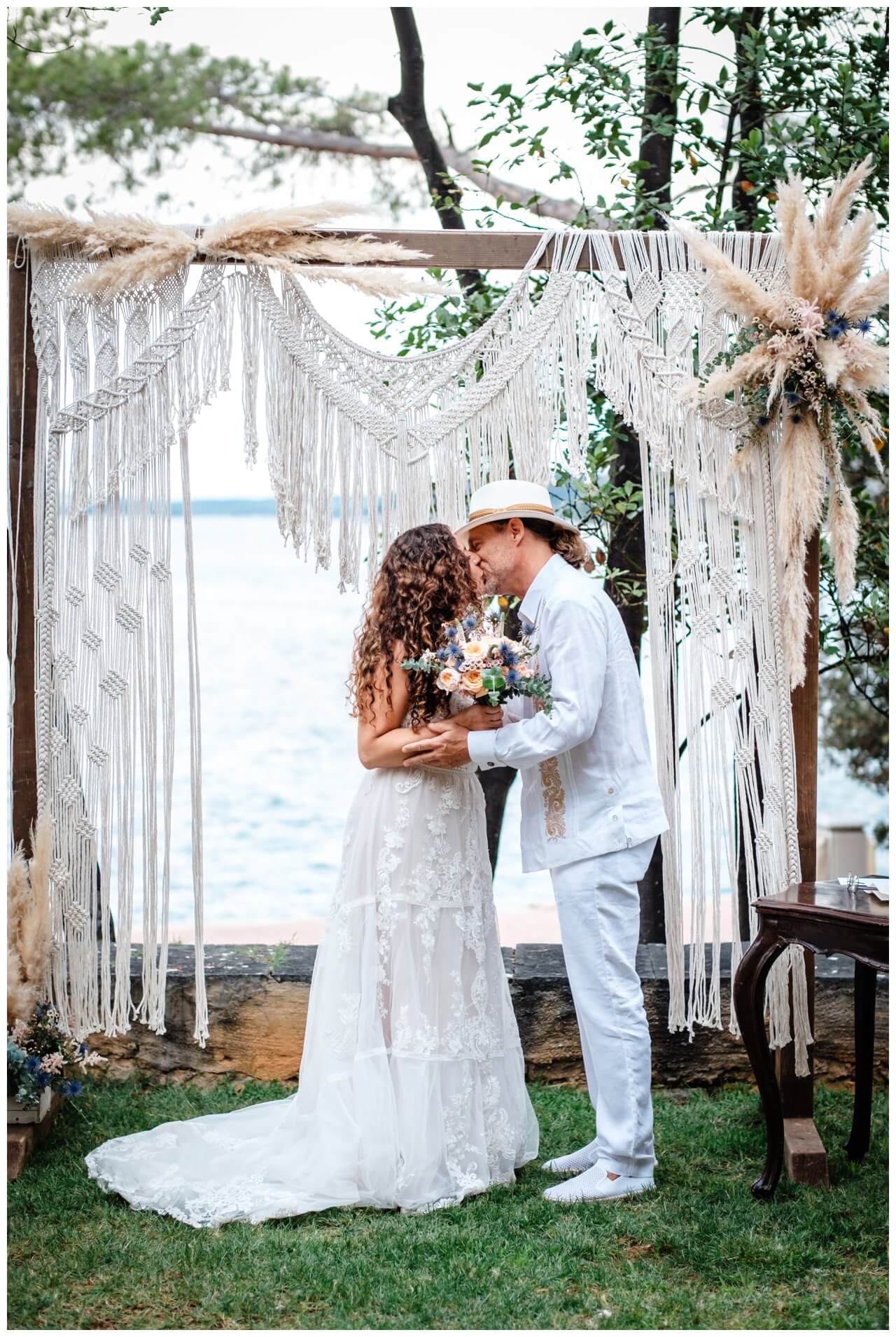 Hochzeit in Rovinj Kroatien mit Boho Hochzeitskonzept geplant von Croatia Love, Hochzeitsplaner in Kroatien