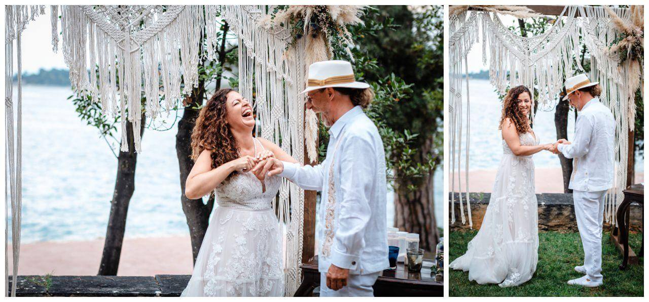 Hochzeit in Rovinj Kroatien mit Boho Hochzeitskonzept geplant von Croatia Love, Hochzeitsplaner in Kroatien