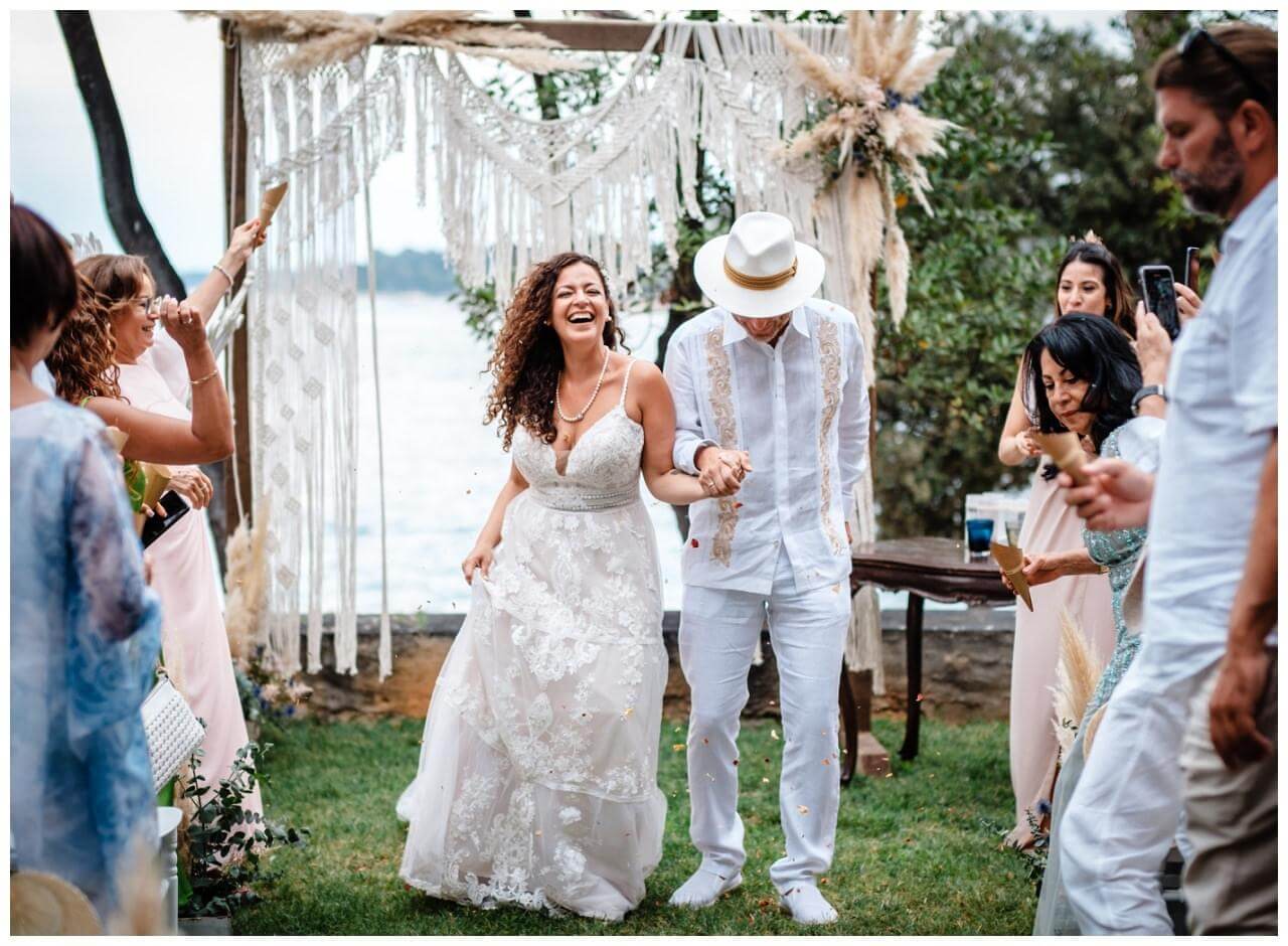 Hochzeit in Rovinj Kroatien mit Boho Hochzeitskonzept geplant von Croatia Love, Hochzeitsplaner in Kroatien
