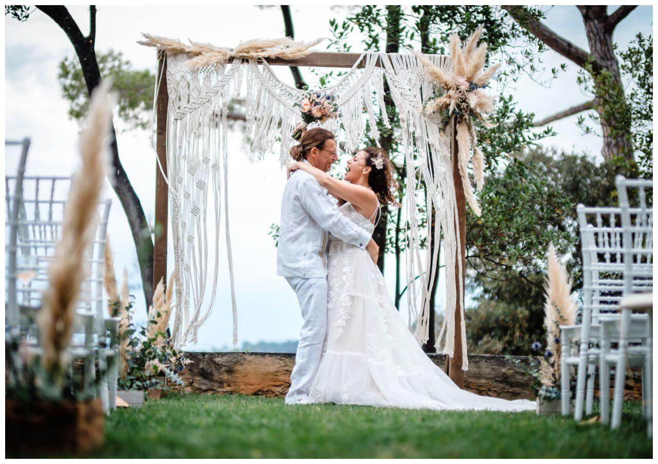 Hochzeit in Rovinj Kroatien mit Boho Hochzeitskonzept geplant von Croatia Love, Hochzeitsplaner in Kroatien