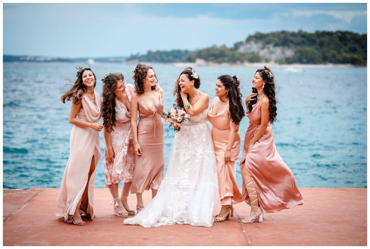 Hochzeit in Rovinj Kroatien mit Boho Hochzeitskonzept geplant von Croatia Love, Hochzeitsplaner in Kroatien