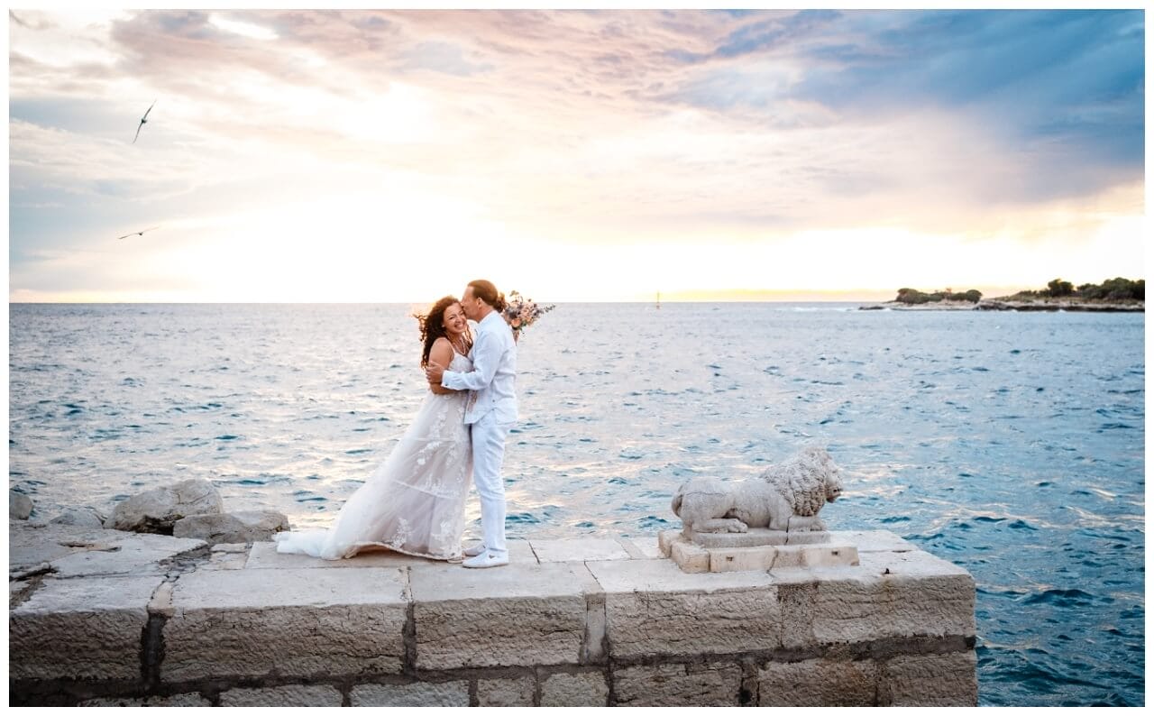 Hochzeit in Rovinj Kroatien mit Boho Hochzeitskonzept geplant von Croatia Love, Hochzeitsplaner in Kroatien