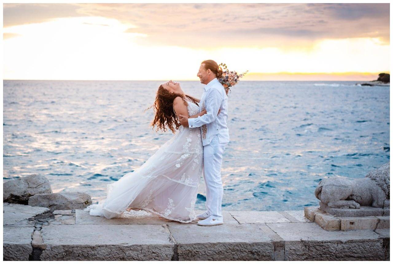 Hochzeit in Rovinj Kroatien mit Boho Hochzeitskonzept geplant von Croatia Love, Hochzeitsplaner in Kroatien