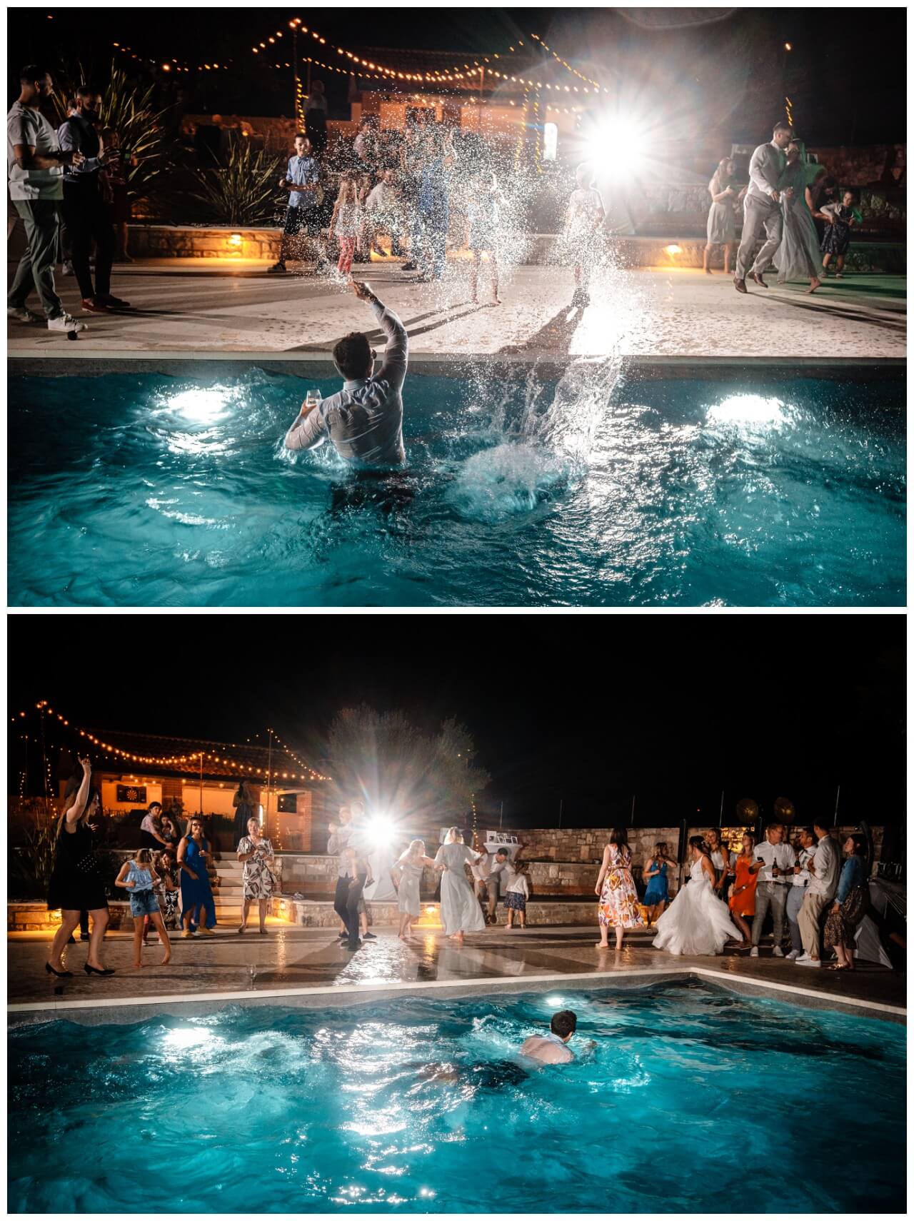 Hochzeit in Kroatien Hochzeitsfeier im Pool Wedding Kroatien, wedding in croatia,hochzeitsplanerin kroatien, hochzeit in kroatien