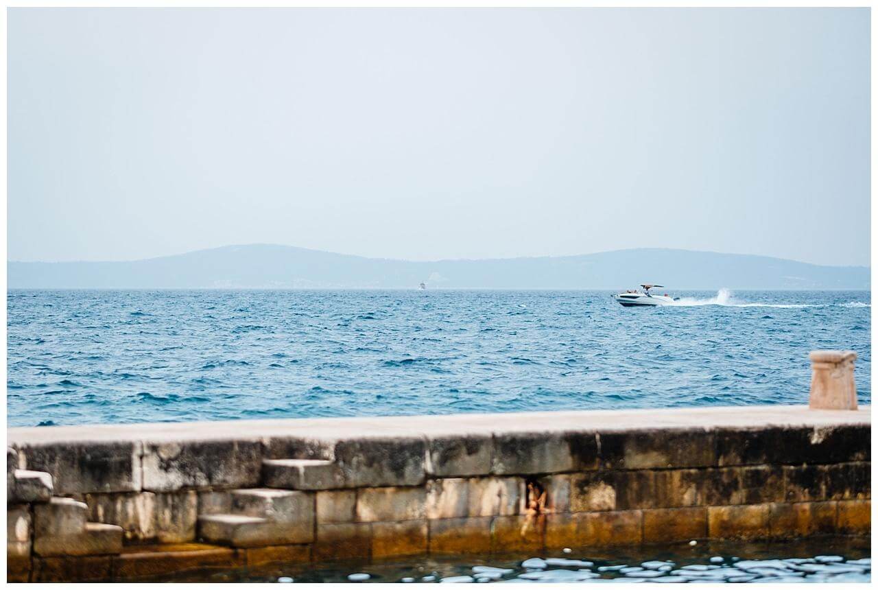 Speed Boot auf dem Meer an Split bei einer Hochzeit in Kroatien