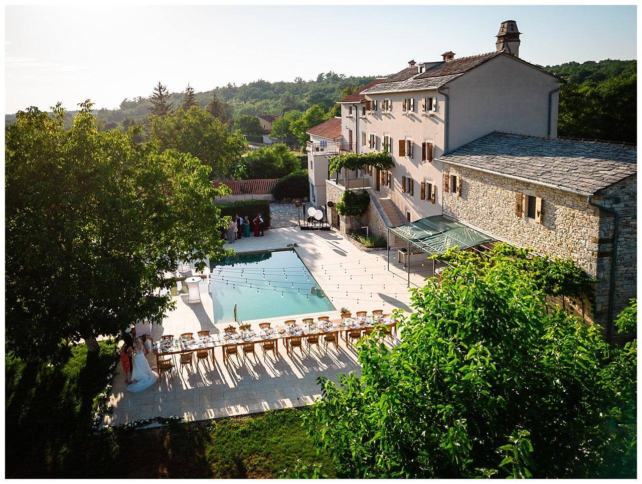 Hochzeit in einer Finka mit Pool in Istrien Kroatien