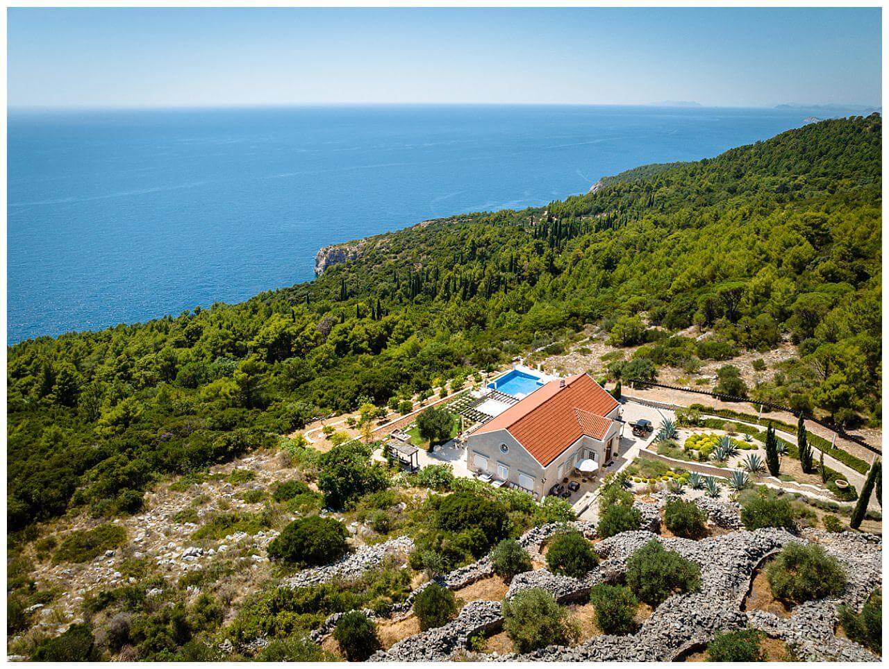 Private Villa mit Pool und dem Blick aufs Meer für Hochzeiten in Kroatien
