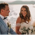 Brautpaar bei Hochzeit in Kroatien am Yachthafen